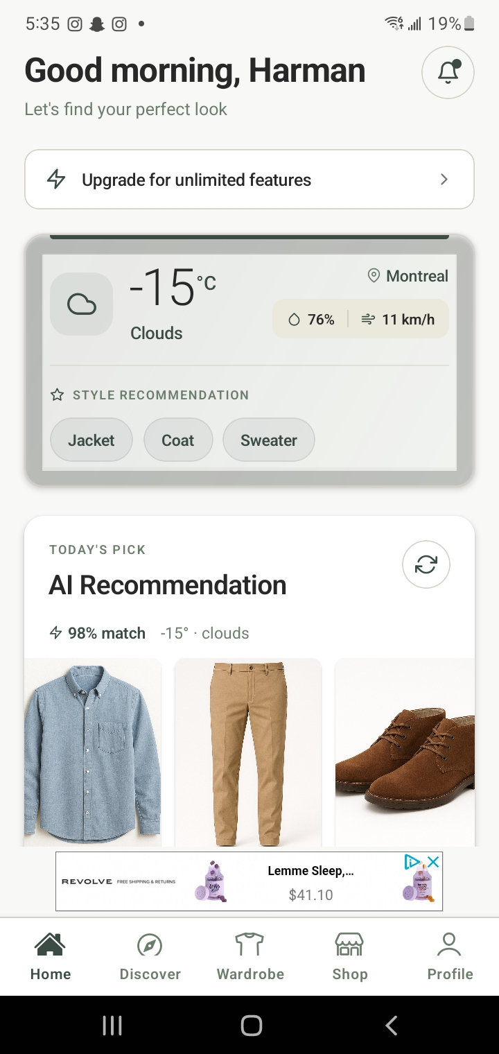 ViaStyl App - Home